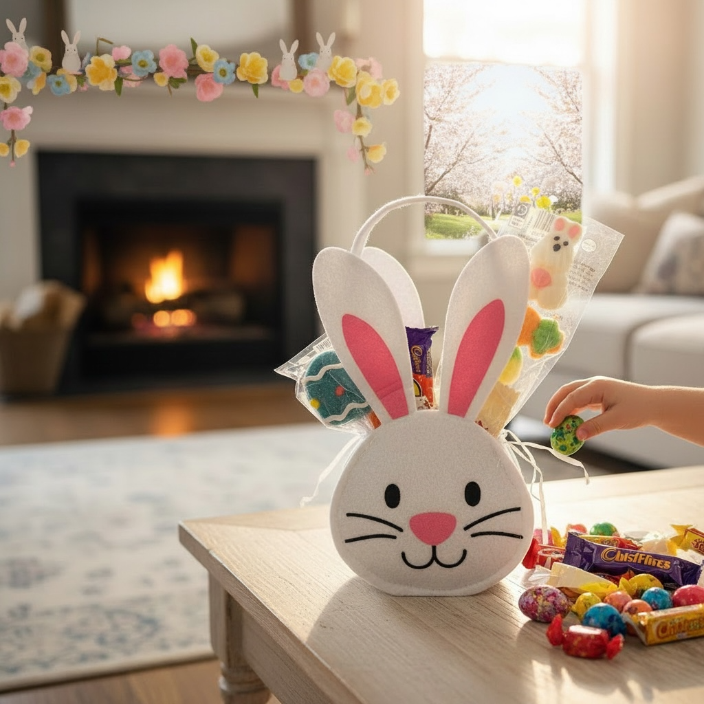 Felt Bunny Easter Sweet Treat Bag