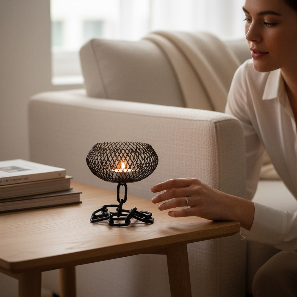 Chain Effect Candle Holders