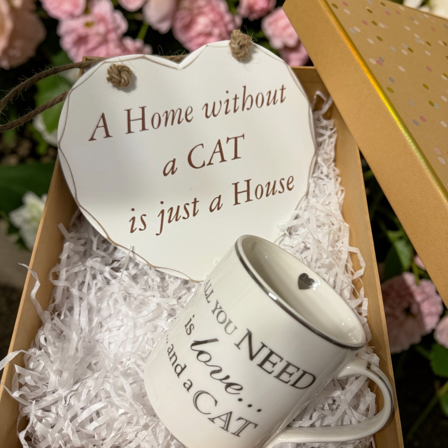 Cat Lovers Plaque & Mug Gift Set