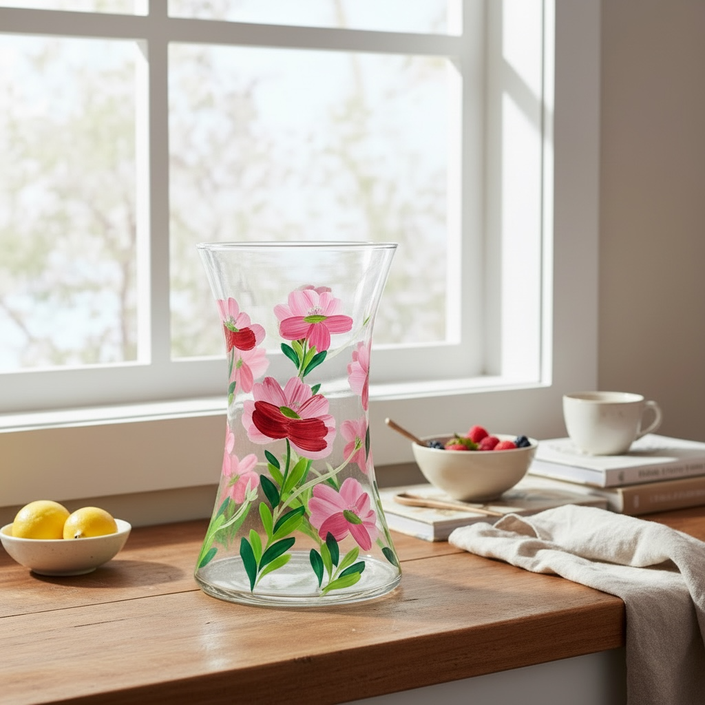 Hand-Painted Flower Vase