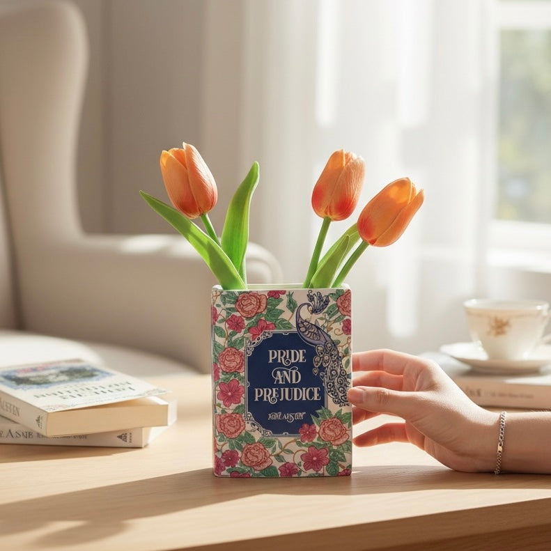 Ceramic Pride & Prejudice Book Vase