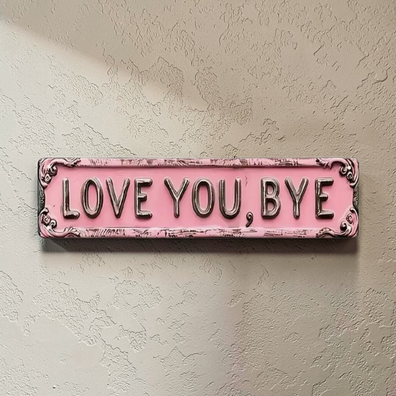 2D Flat ‘ Love You Bye ‘ Sign