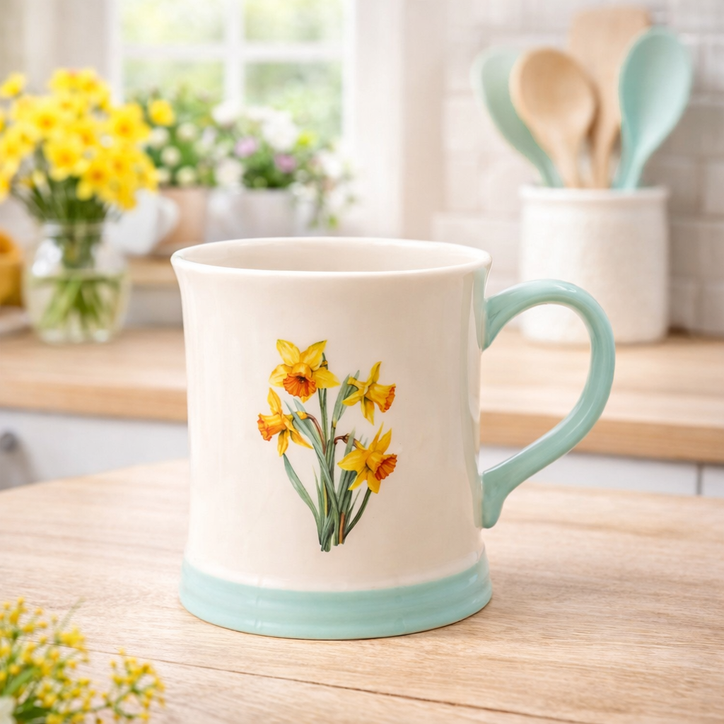 Daffodil Mug & Flowers Gift Set
