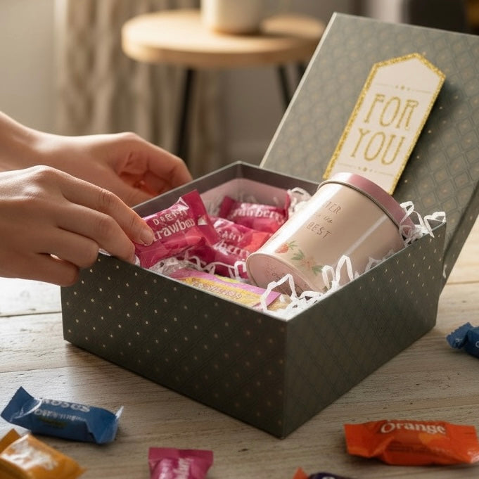 Candle, Cake & Chocolate Comfort Gift Box