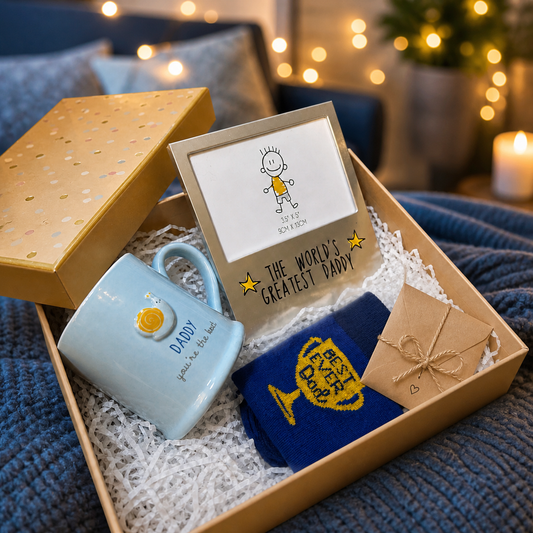 Thoughtful Dad Gift Set – Best Dad Mug, Frame & Socks