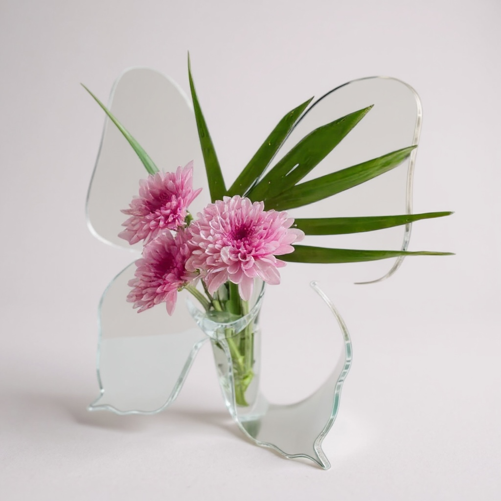 Belle Butterfly Acrylic Vase