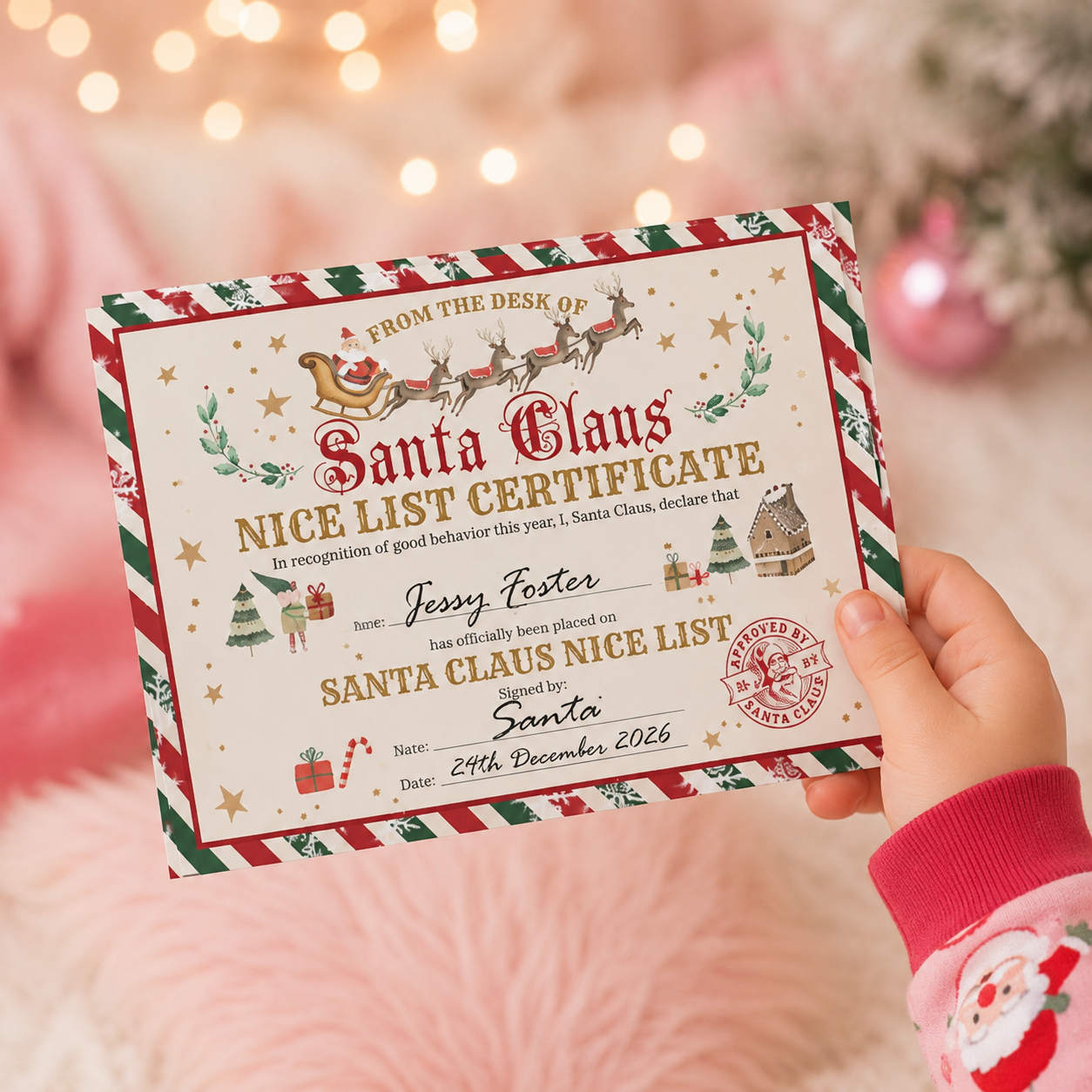 Girls Christmas Eve Pyjama Gift Set