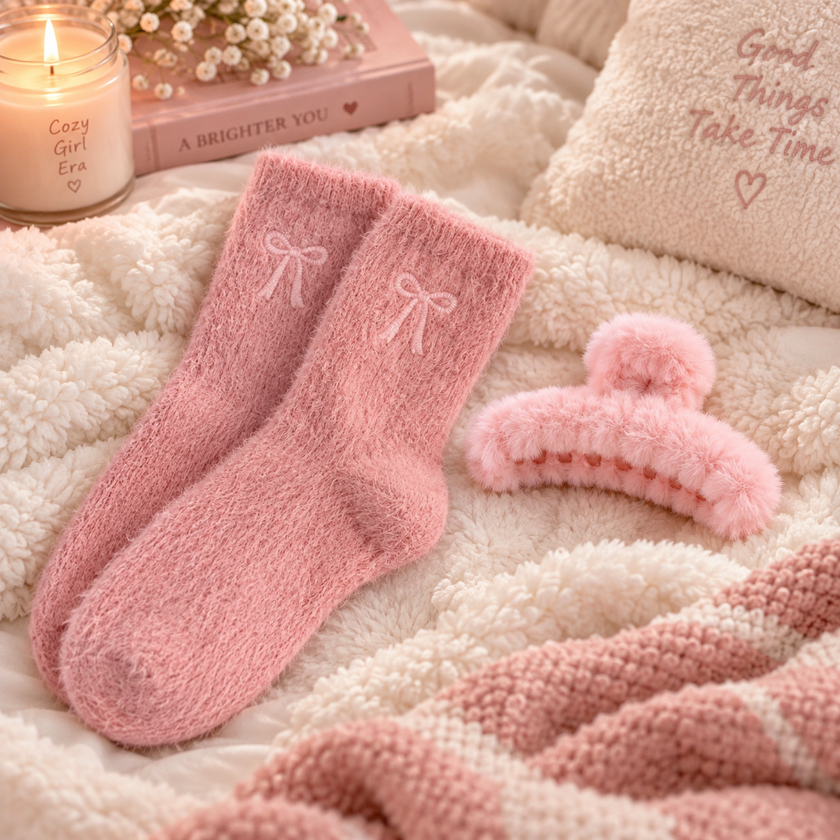 Pink Cosy Autumn Girl Gift Set