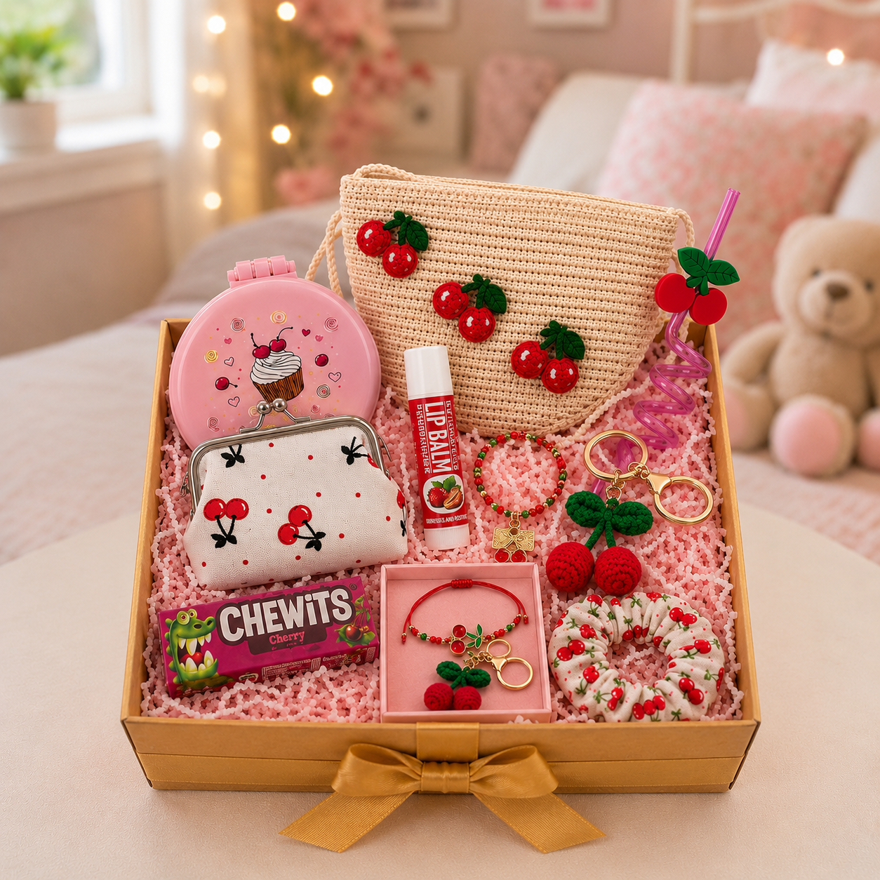 Cherry Princess Gift Box – Personalised Cherry-Themed Gift Set for Girls