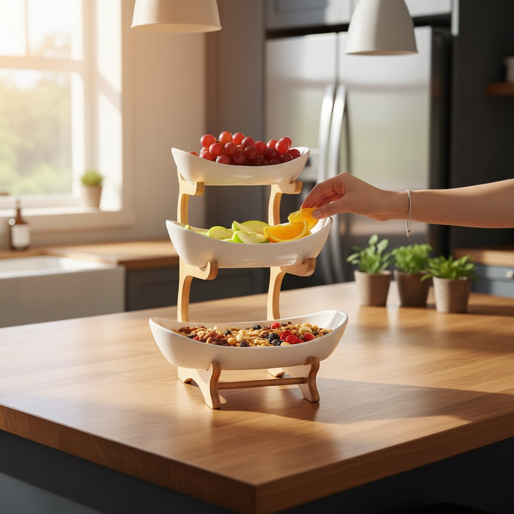 3 Tier Fruit & Snack Bowls