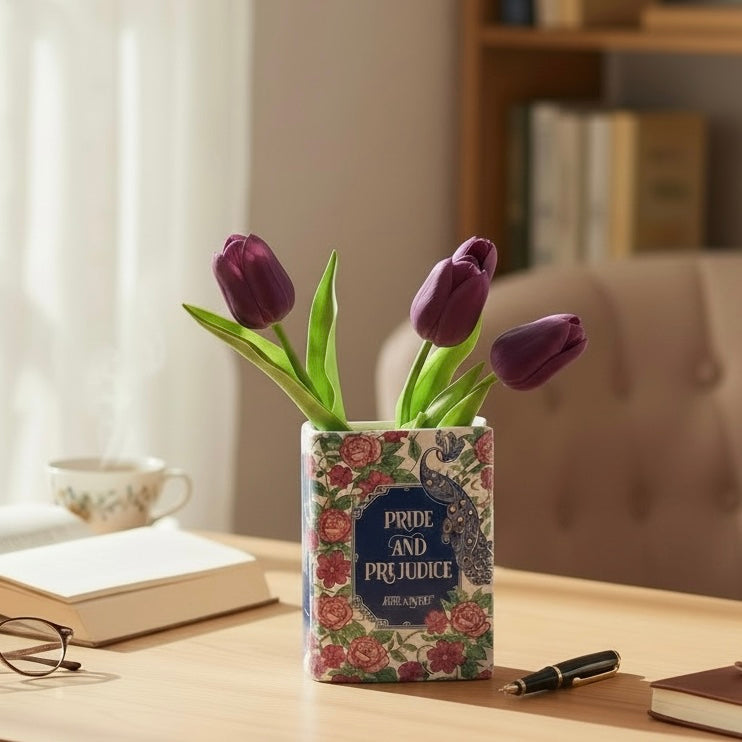 Ceramic Pride & Prejudice Book Vase