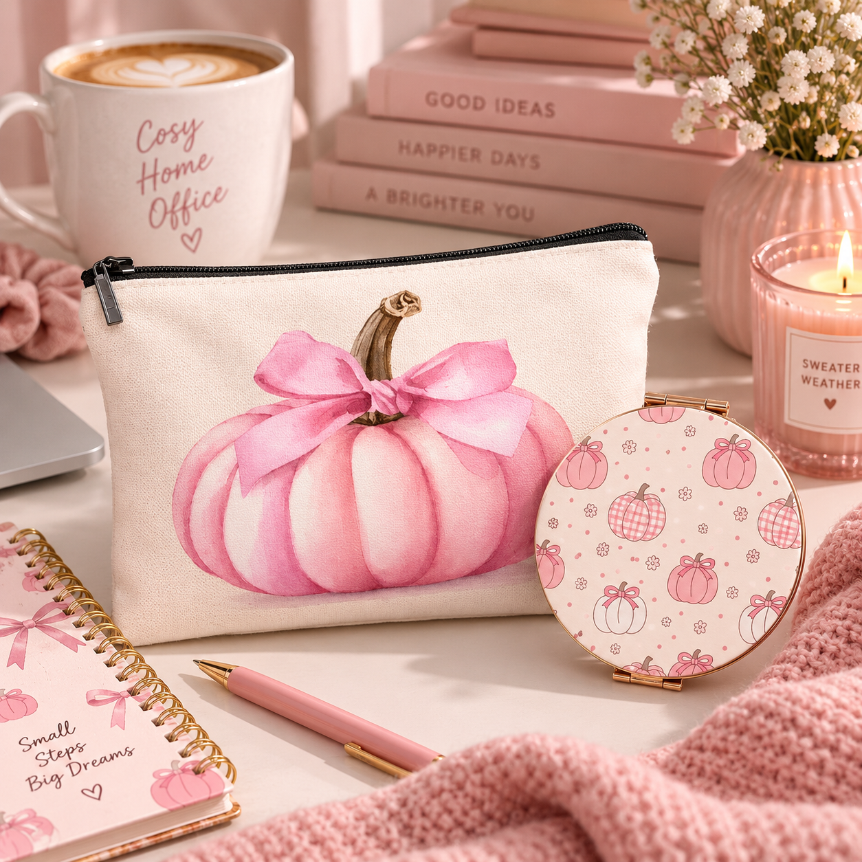Pink Cosy Autumn Girl Gift Set