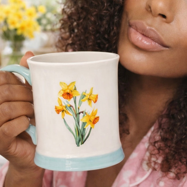 Daffodil Mug & Flowers Gift Set