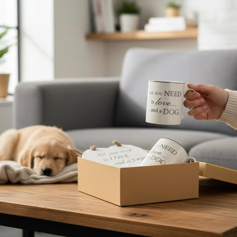 Dog Lovers Plaque & Mug Gift Set
