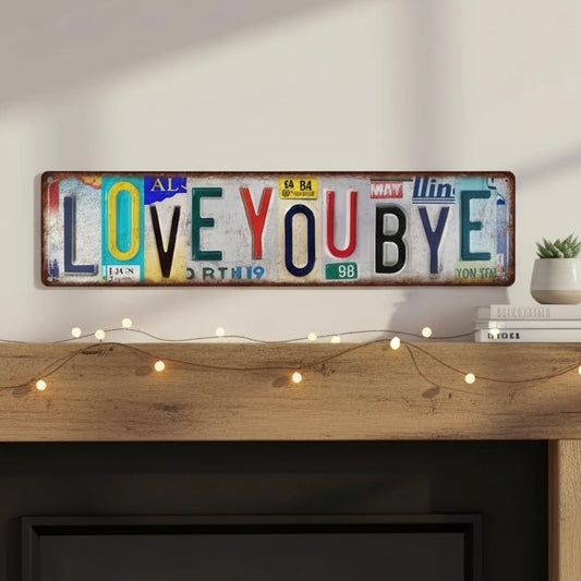 2D Flat ‘ Love You Bye ‘ Sign