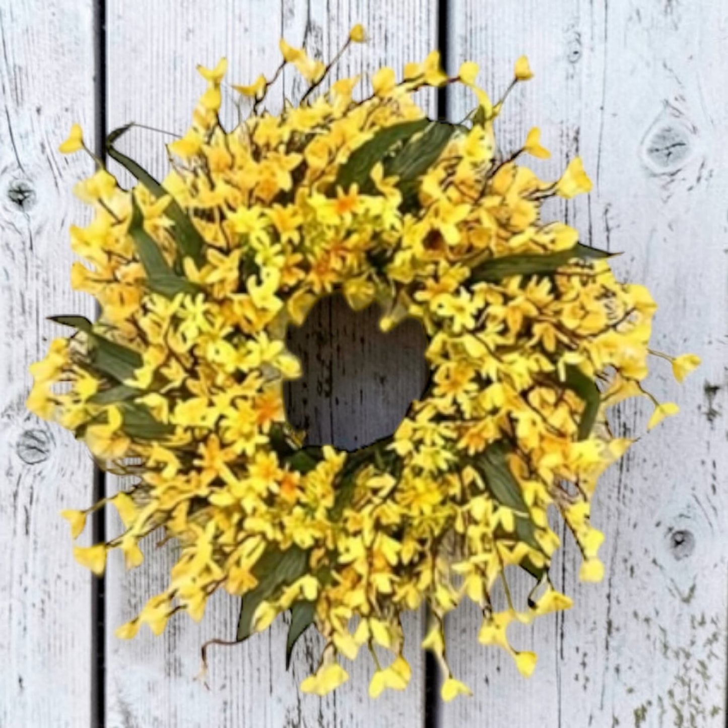 Vibrant Yellow Bloom Spring Wreath