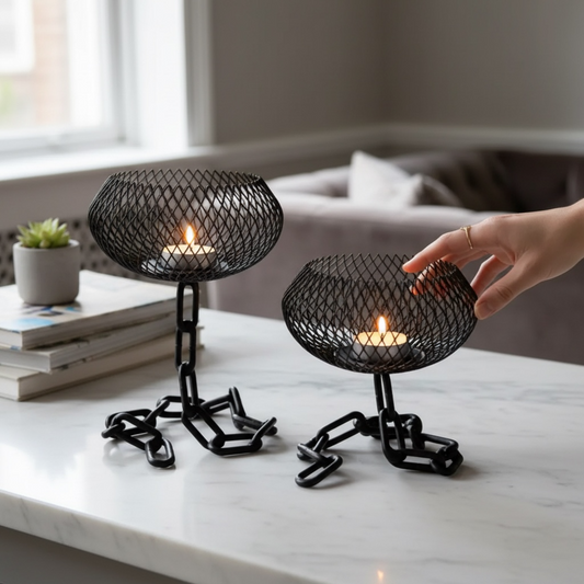 Chain Effect Candle Holders