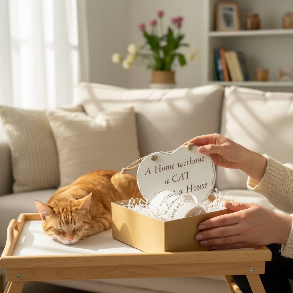 Cat Lovers Plaque & Mug Gift Set