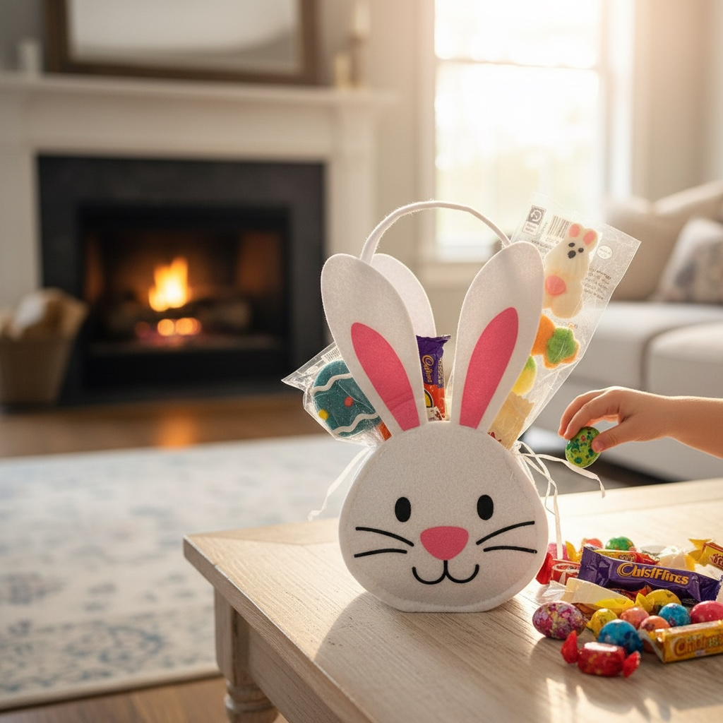 Felt Bunny Easter Sweet Treat Bag