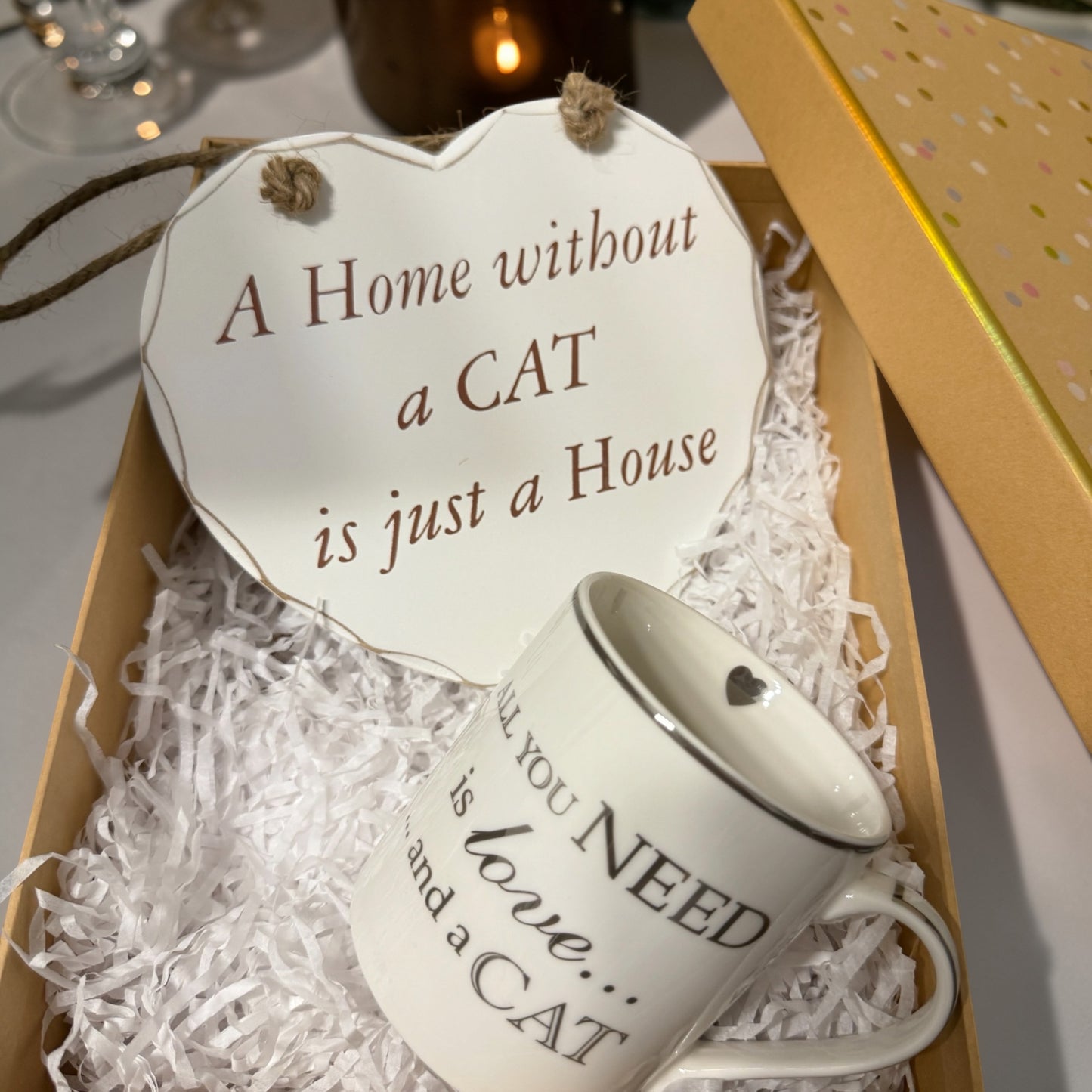 Cat Lovers Plaque & Mug Gift Set
