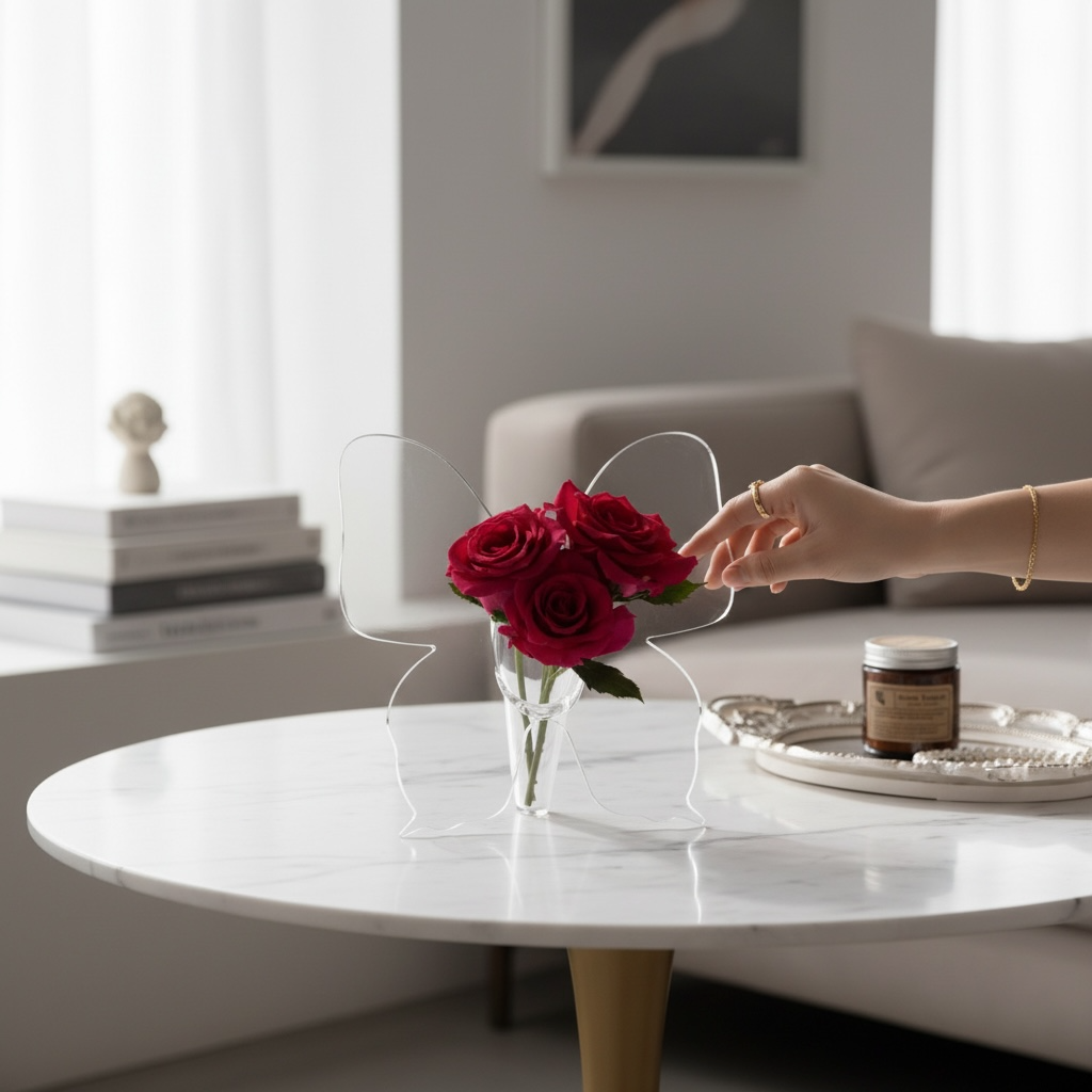 Belle Butterfly Acrylic Vase