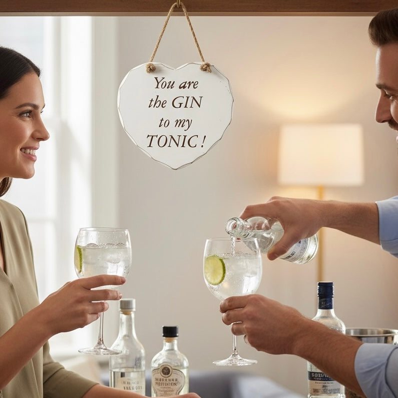 “You Are the Gin to My Tonic” Hanging Plaque