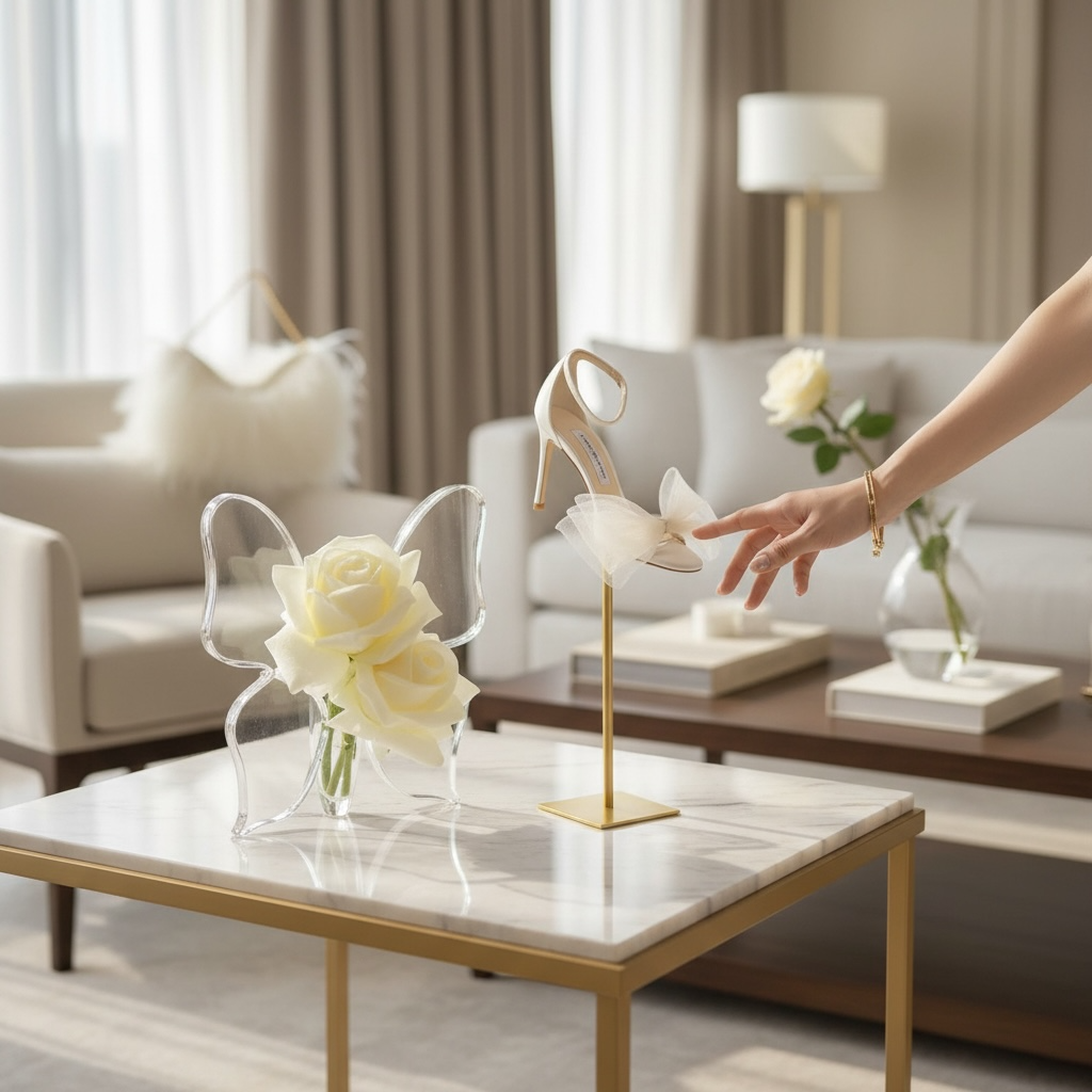 Belle Butterfly Acrylic Vase