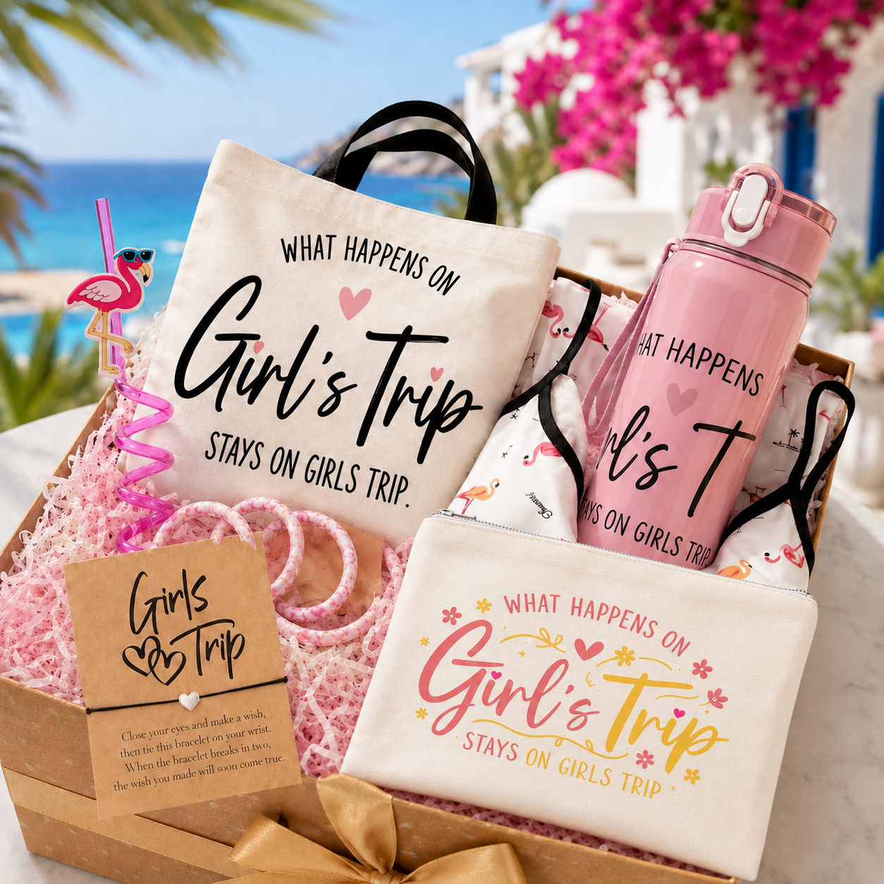 What Happens on a Girl’s Trip… Stays on a Girl’s Trip Gift Set 💕✈️