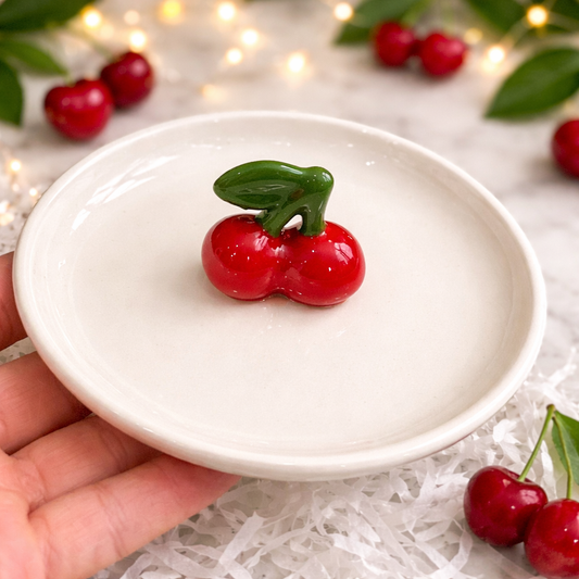 Cherry Pyjamas & Trinket Tray Gift Set