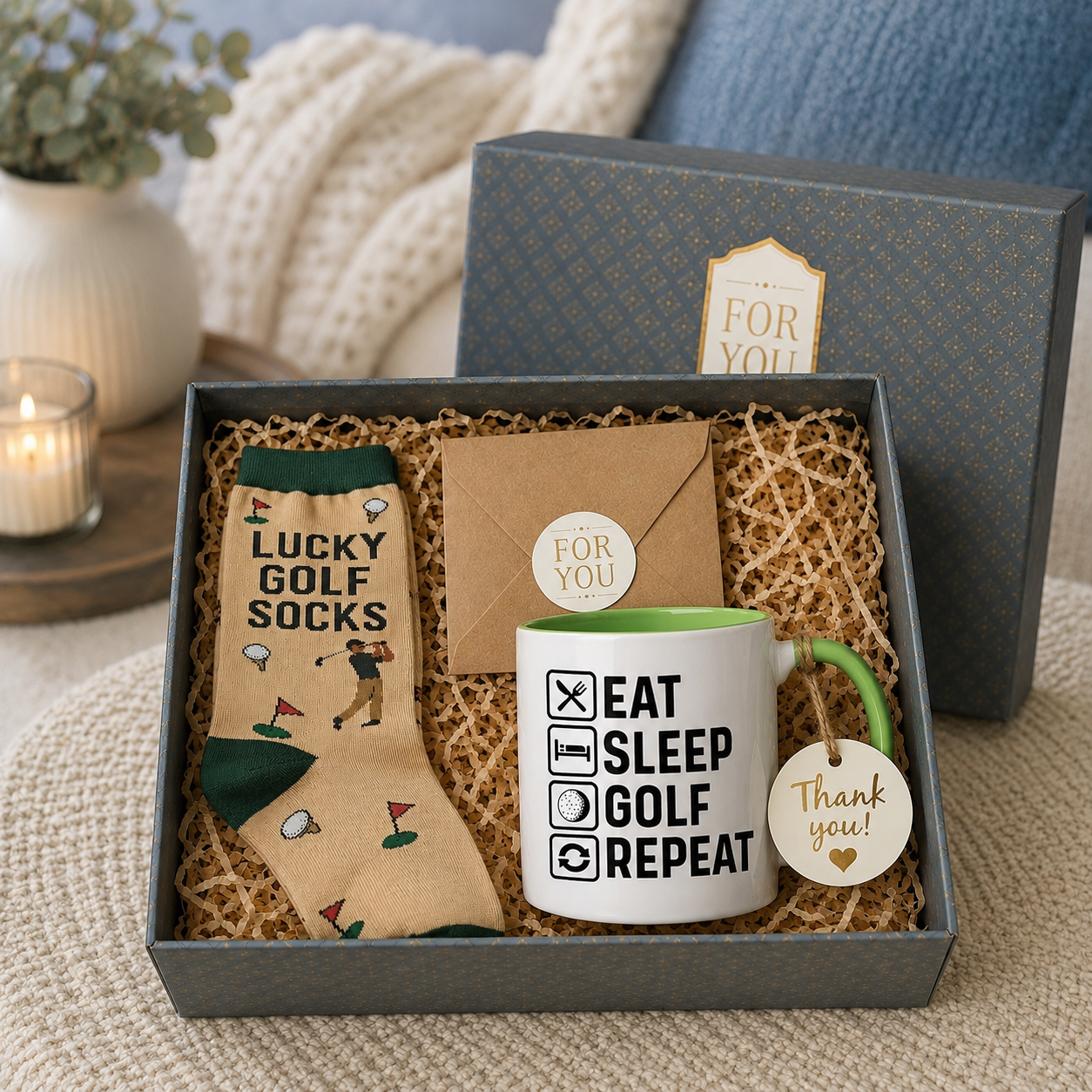 Golf Gift Set – Mug & Lucky Golf Socks Gift Box
