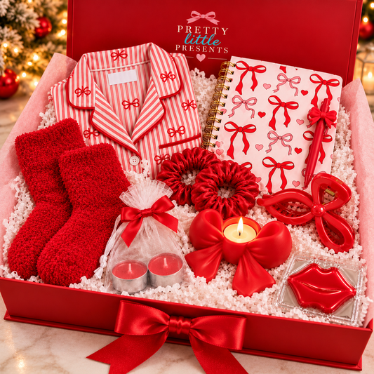 Red Bow Themed Christmas Gift Set for Her