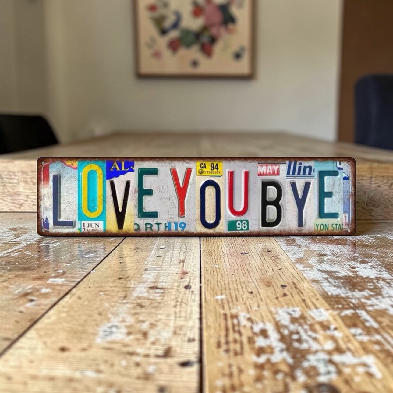2D Flat ‘ Love You Bye ‘ Sign