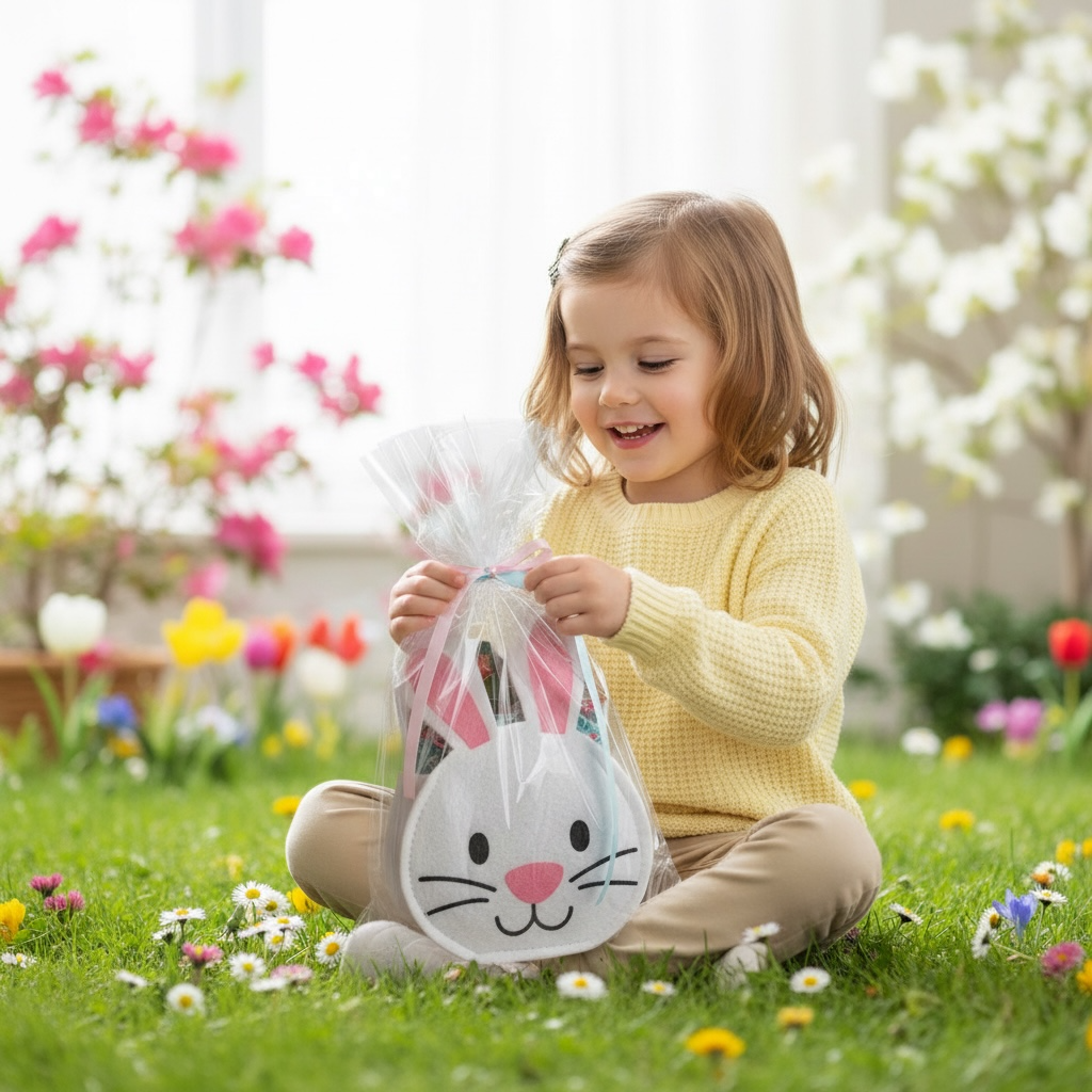 Felt Bunny Easter Sweet Treat Bag