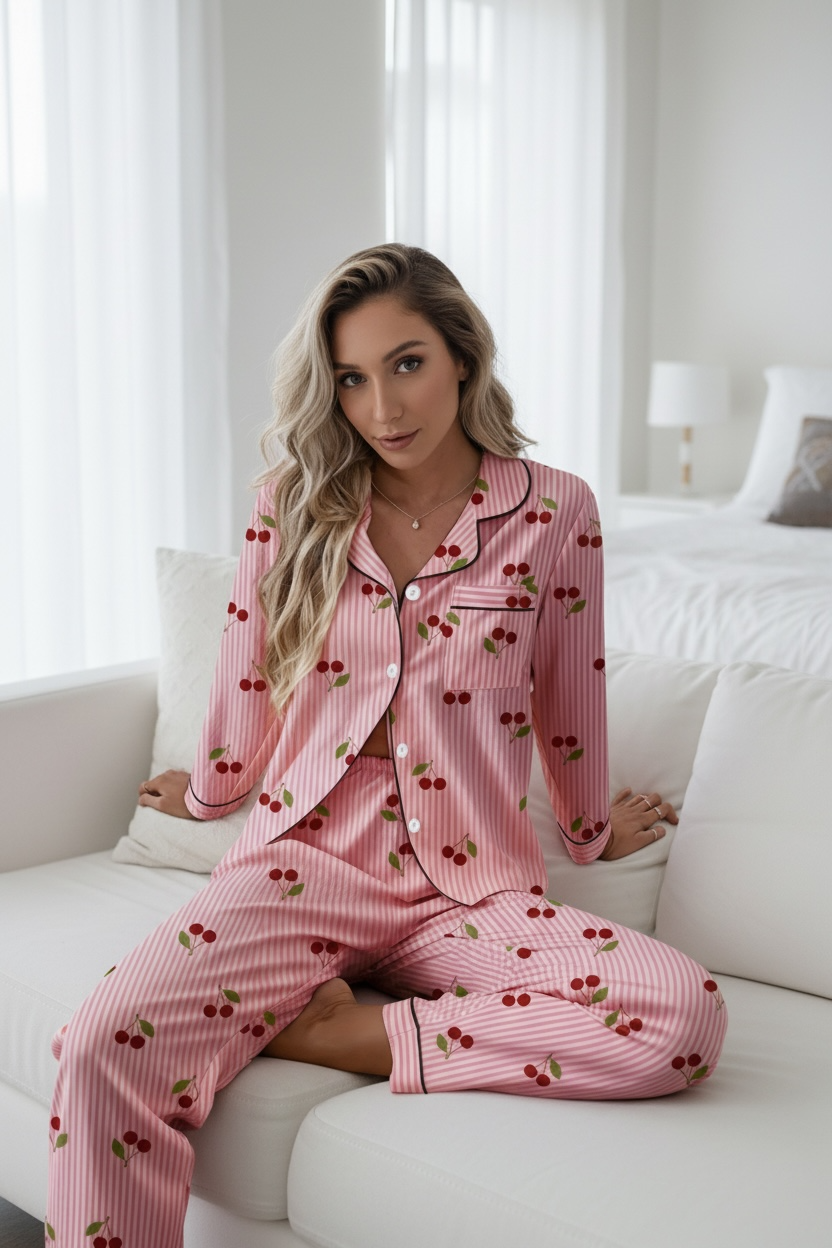 Charming Cherry Womens Pyjama Set