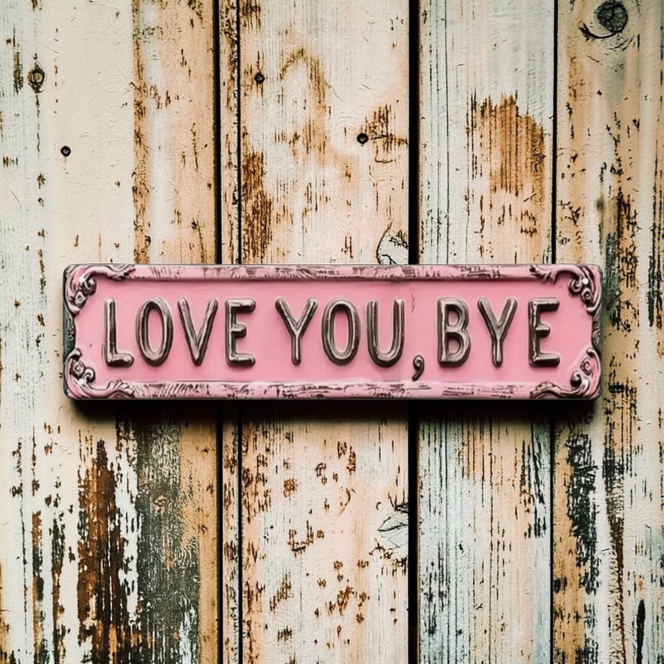 2D Flat ‘ Love You Bye ‘ Sign