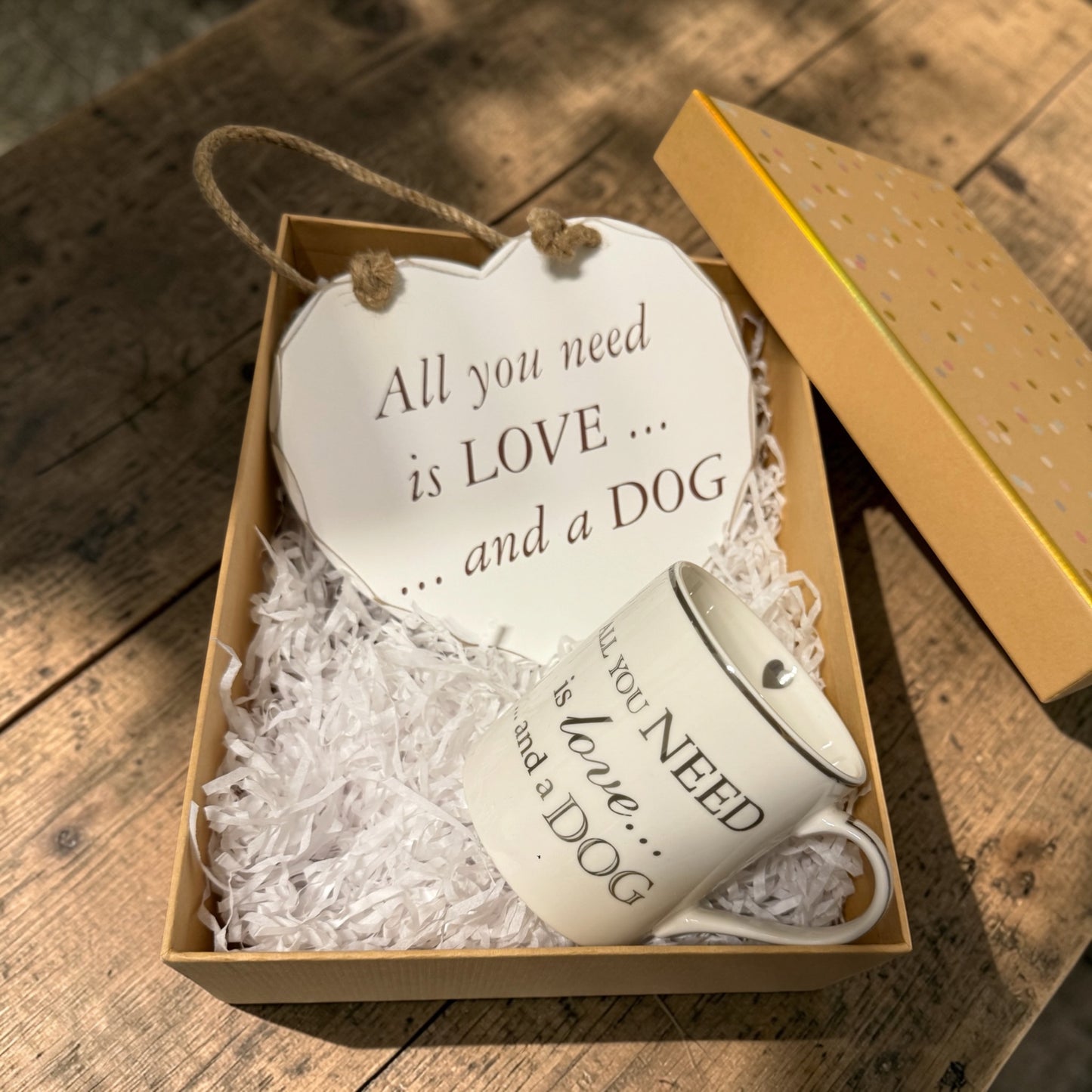 Dog Lovers Plaque & Mug Gift Set