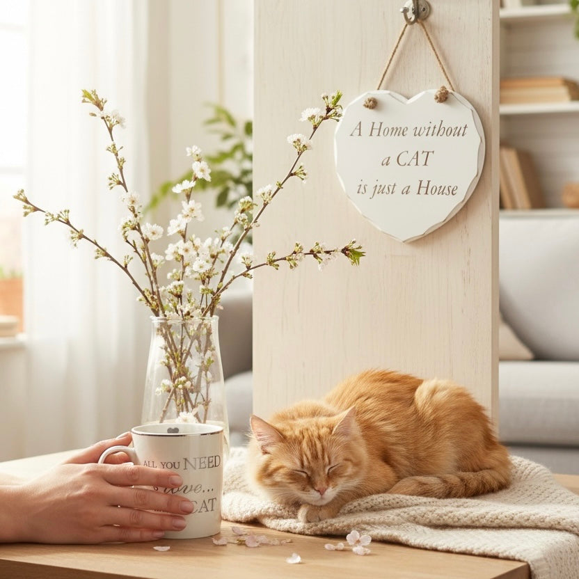 Cat Lovers Plaque & Mug Gift Set