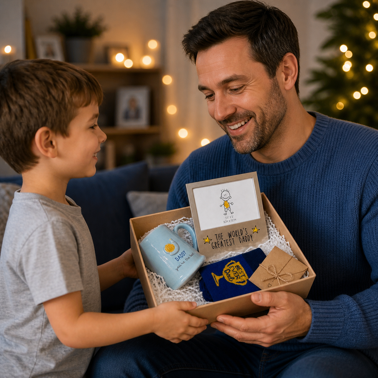 Thoughtful Dad Gift Set – Best Dad Mug, Frame & Socks