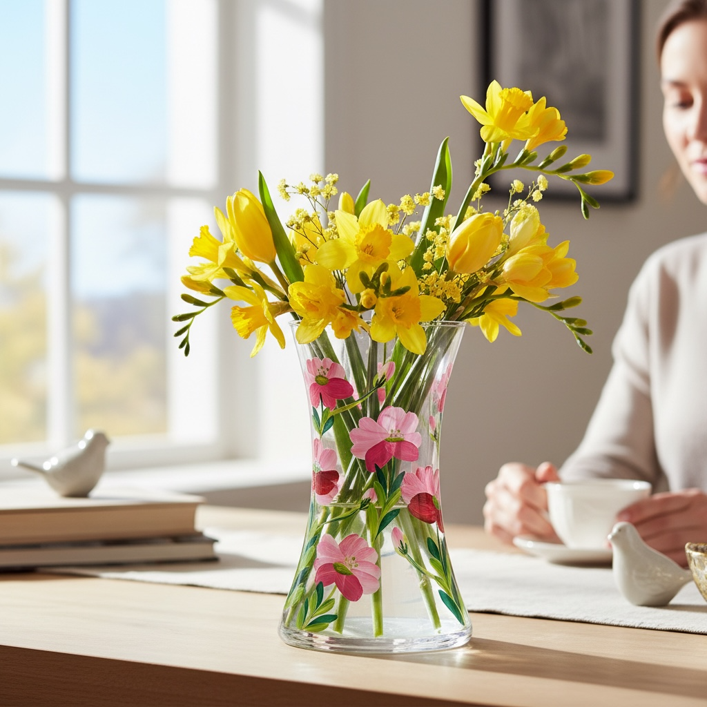 Hand-Painted Flower Vase