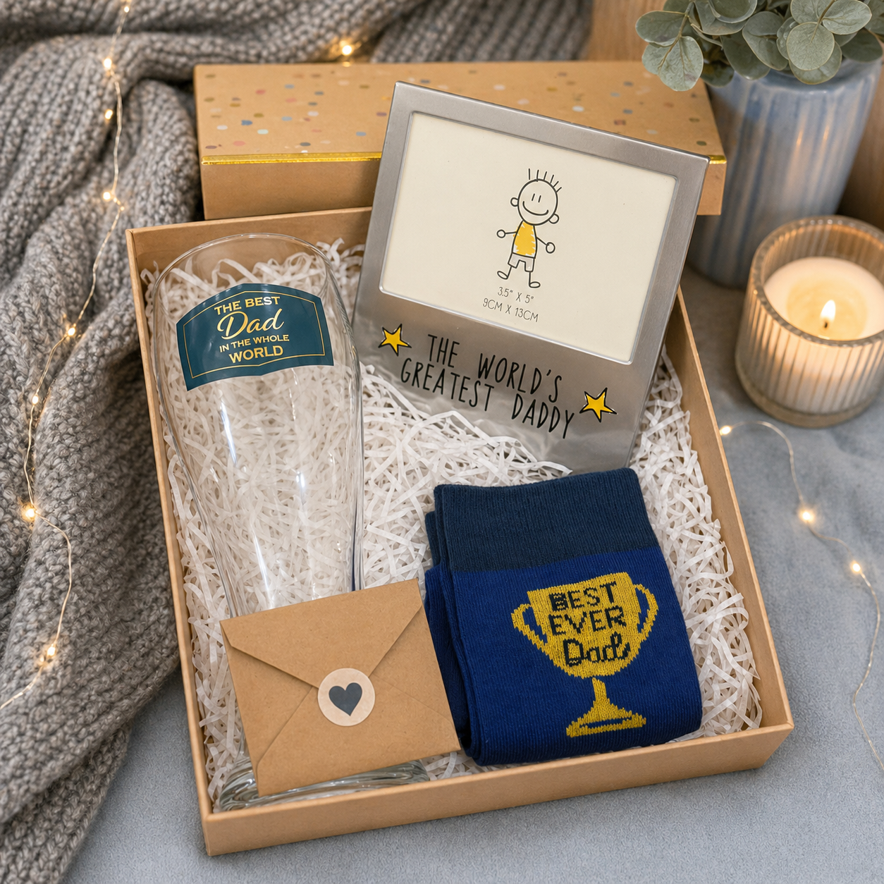 Glass & Photo Frame Gift Set For dad