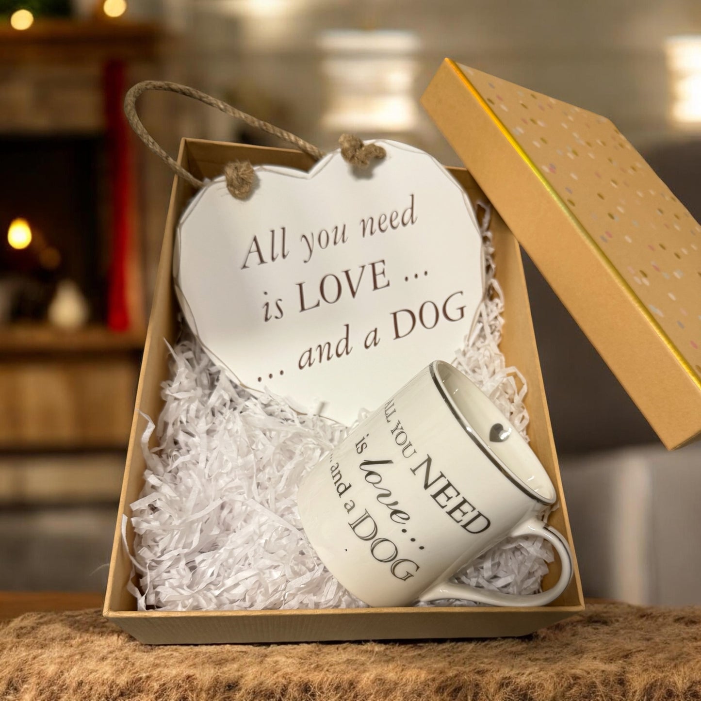 Dog Lovers Plaque & Mug Gift Set