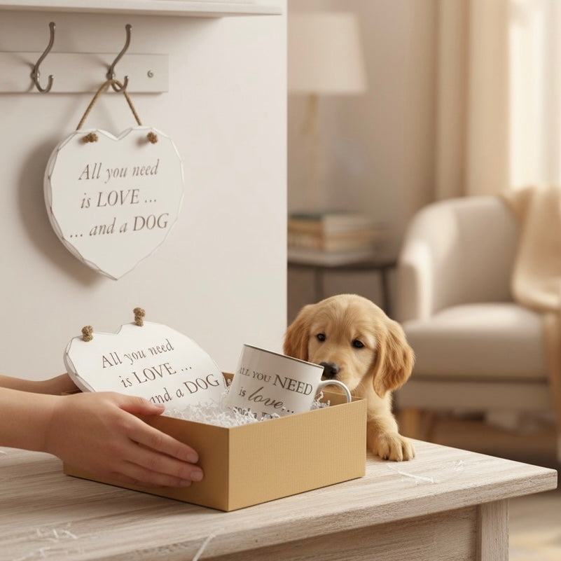 Dog Lovers Plaque & Mug Gift Set