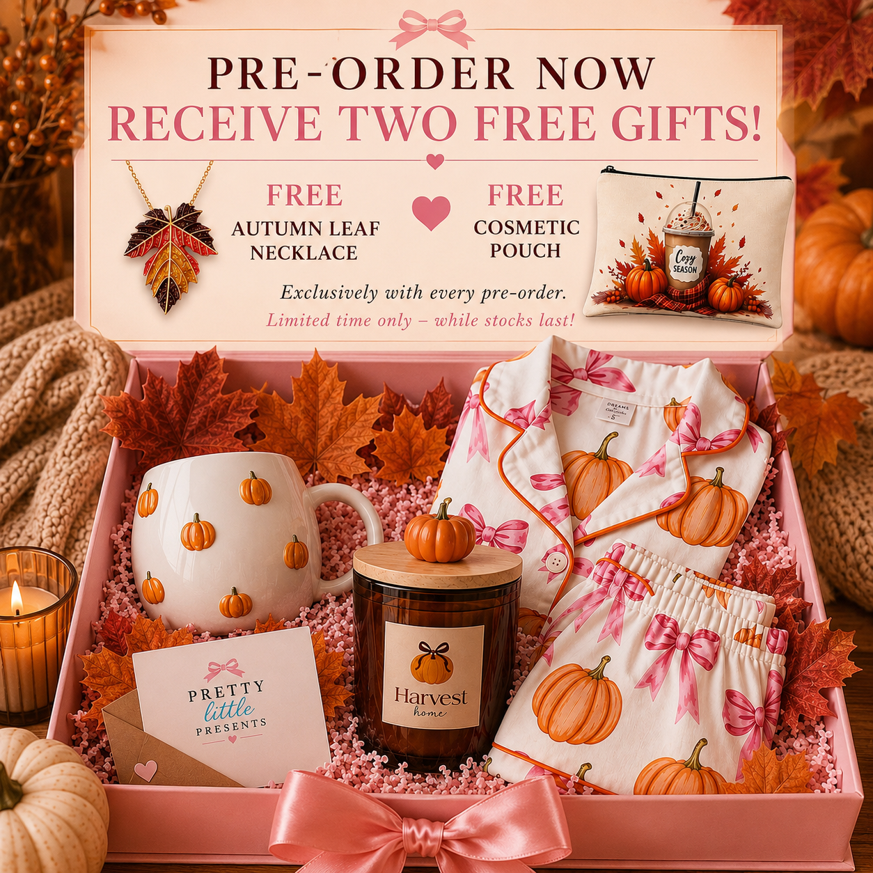 Pumpkin Pyjama Autumn Gift Set 🍂