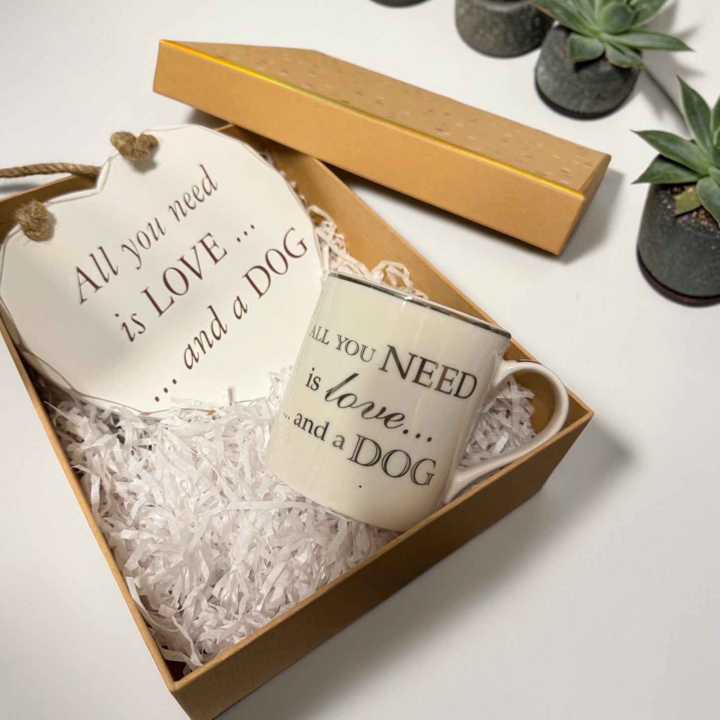 Dog Lovers Plaque & Mug Gift Set