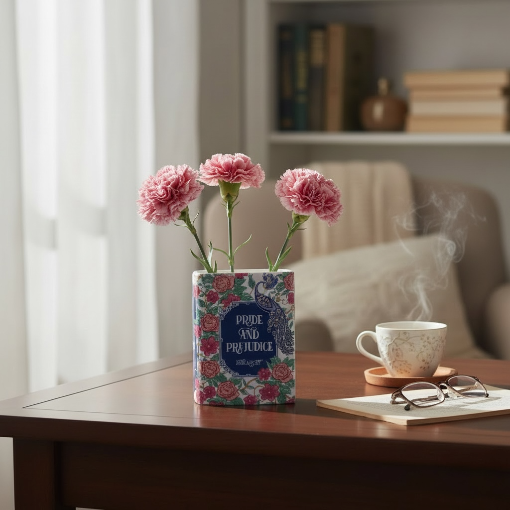 Ceramic Pride & Prejudice Book Vase