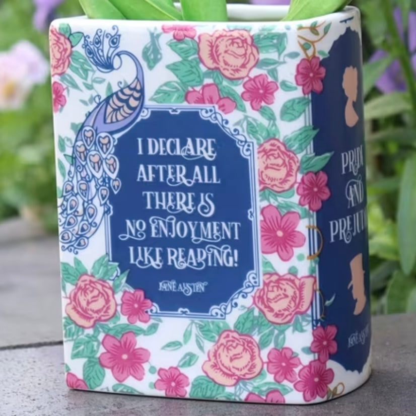 Ceramic Pride & Prejudice Book Vase