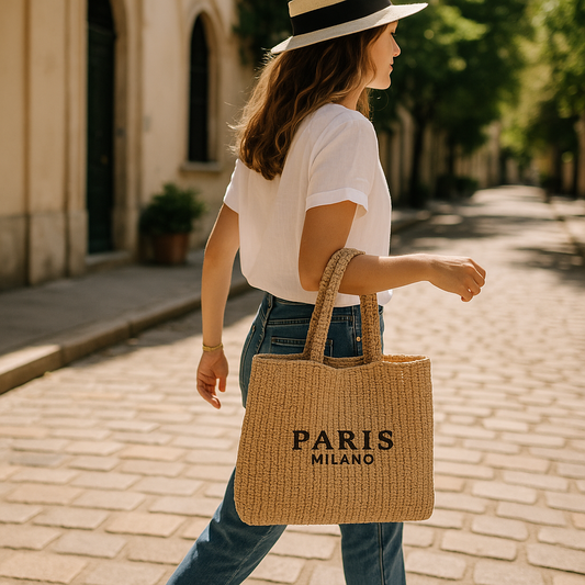 Hand Woven Paris Milano Summer Bag