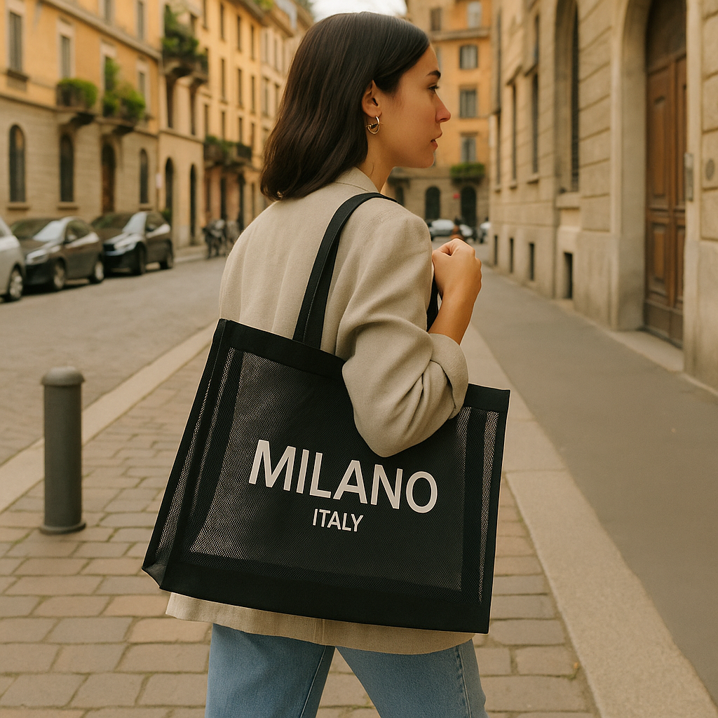 Mesh Milano Italy Tote Bag