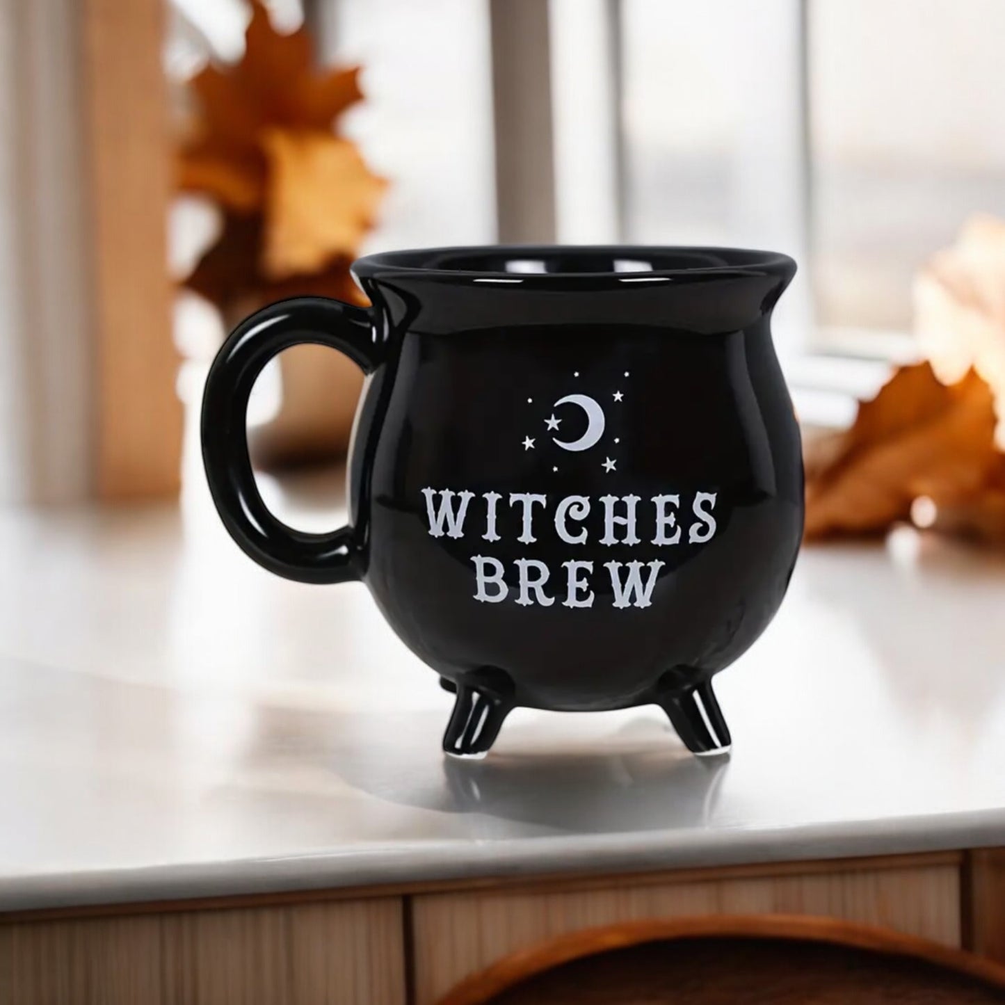 Black Witches Brew Cauldron Mug