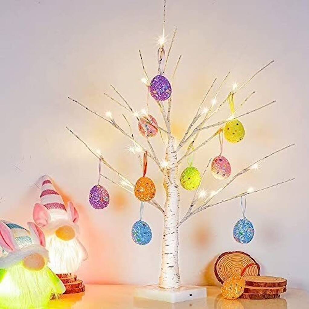 White Twig Light Up Christmas Tree